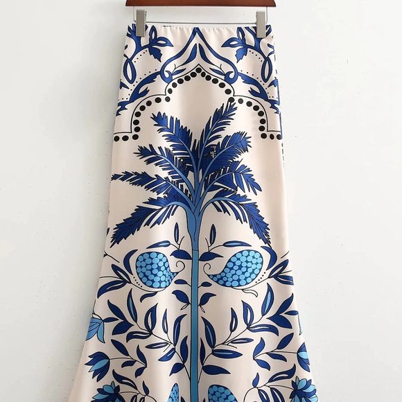 Palm Print Midi Skirts Set - Picture 14 of 16